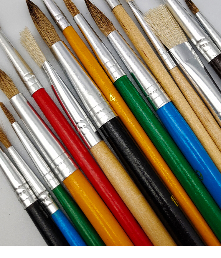Artist Paint Brushes With Plastic/Wooden Handles (图4)