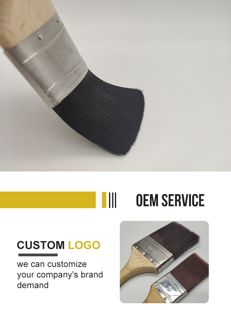 Waterborne paint brush with black wooden handle(图4)