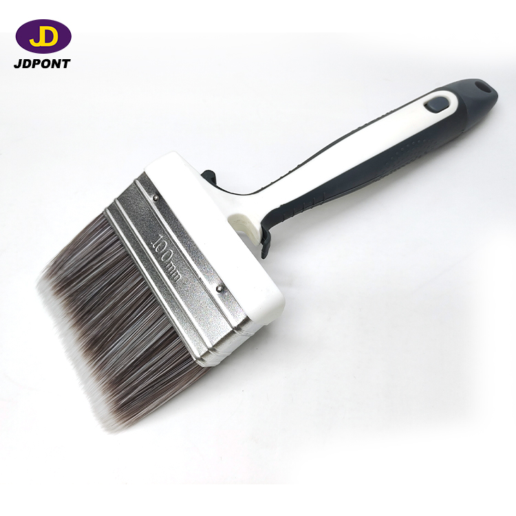 Rubber handle synthetic filament painting brush