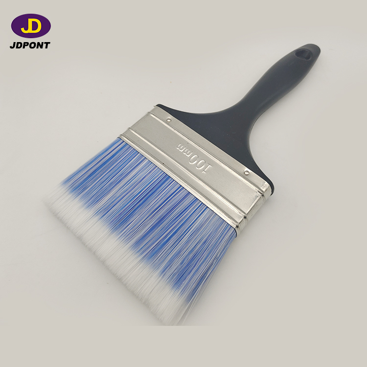 Blue and wihte filament Paint brush with black plastic handle