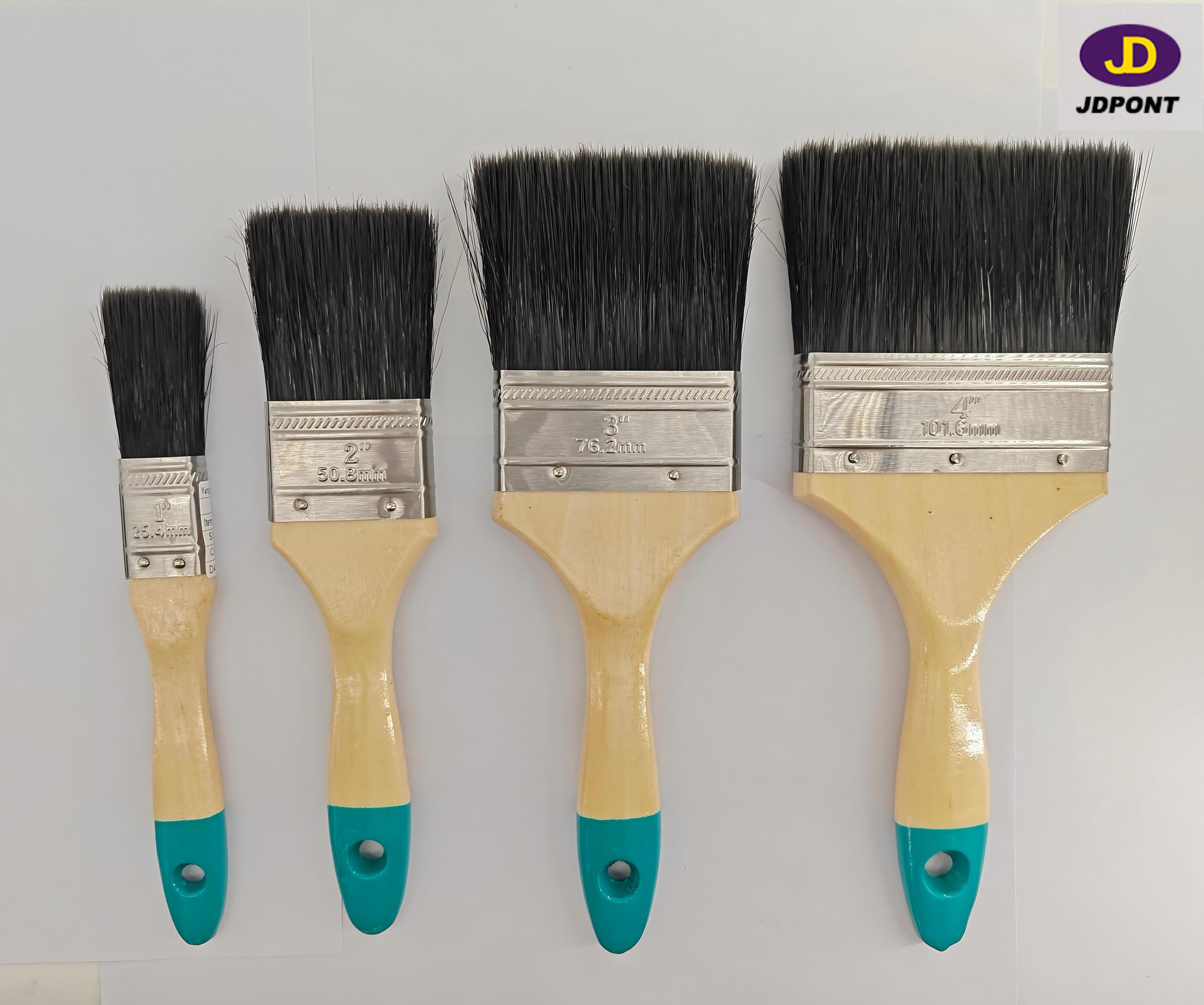 Pro Series High-Quality Full Size Bristle Paint Brush Set | 1"-4"